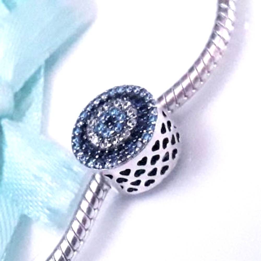 Pandora compatible crystals Evil Eye Charm S925 sterling silver - Picture 2 of 3